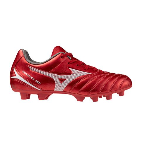 Mizuno Kids Monarcida Neo III Select Jr Rugby Boots Red & White - Outstep Mizuno Kids Monarcida Neo III Select Jr Rugby Boots Red & White - Outstep