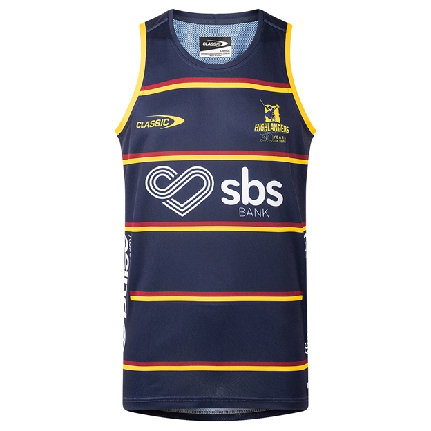 Highlanders Mens Training Vest 2026 Navy - Front View
