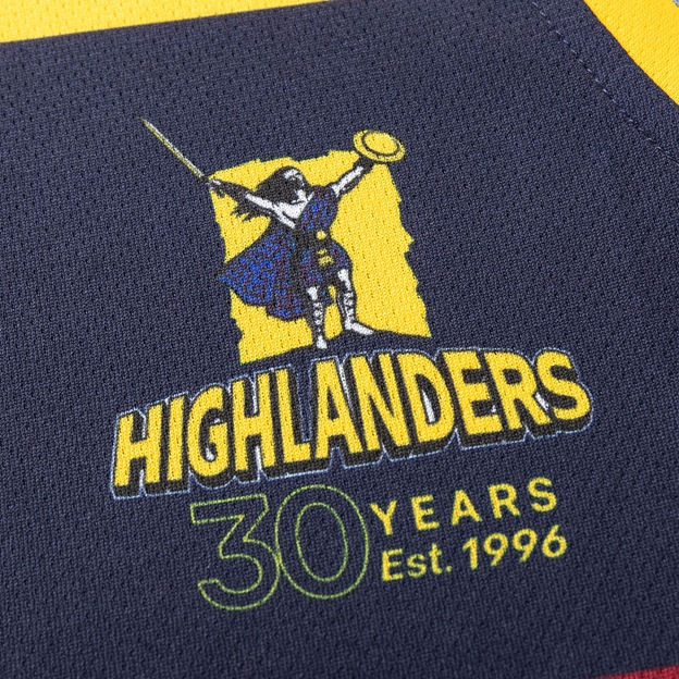 Highlanders Mens Training Vest 2026 Navy - Highlanders Logo Close-up