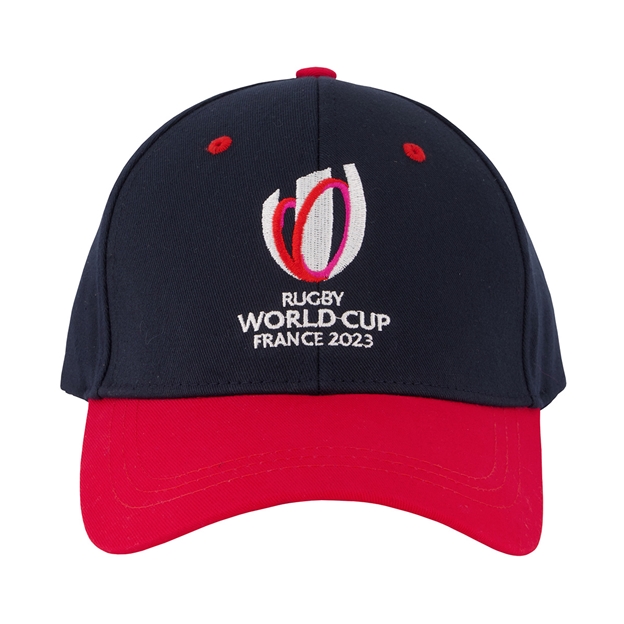 Adults Rugby World Cup 2023 Two Tone Cap Navy - Front View Adults Rugby World Cup 2023 Two Tone Cap Navy - Front View