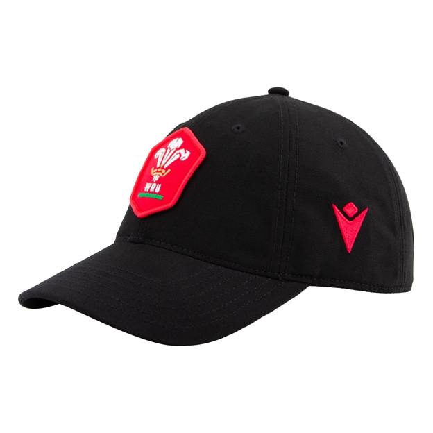 Wales Adults Dad Cap 26/27 Pantone Black - Front View