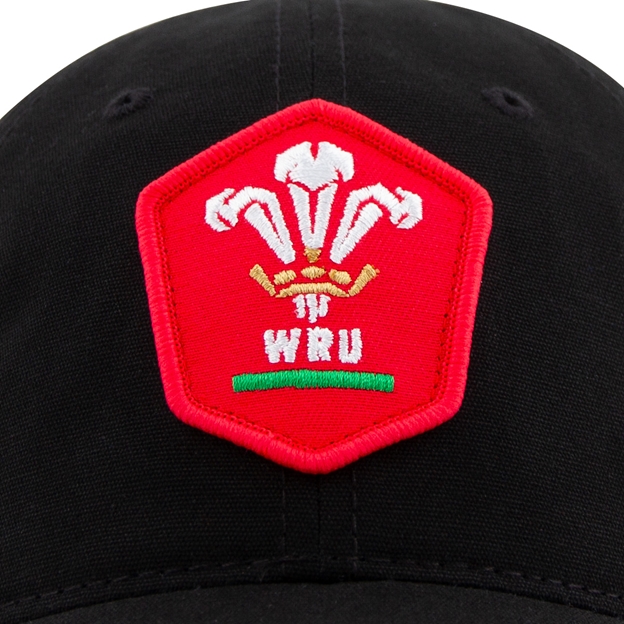 Wales Adults Dad Cap 26/27 Pantone Black - WRU Badge Detail