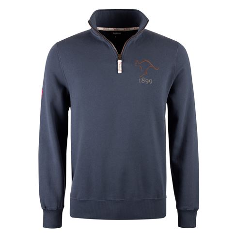 R1823 Australia 1899 Quarter Zip Top - Petrol Blue R1823 Australia 1899 Quarter Zip Top - Petrol Blue