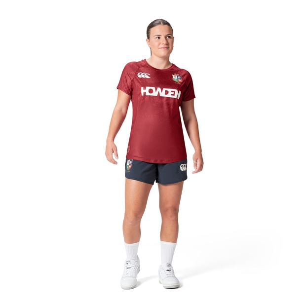 British and Irish Lions Womens Superlight T-Shirt Red - Model
