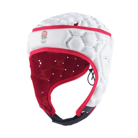 Gilbert Adults England Rugby XP250 Headguard White - Front View