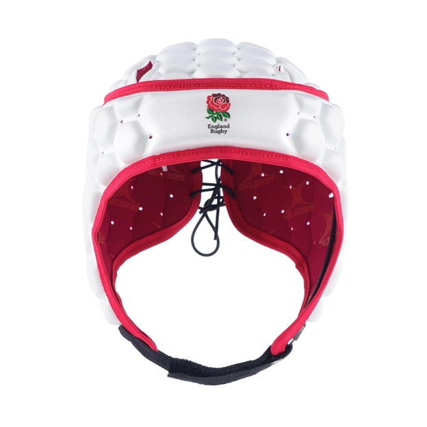 Gilbert Adults England Rugby XP250 Headguard White - Straight On View