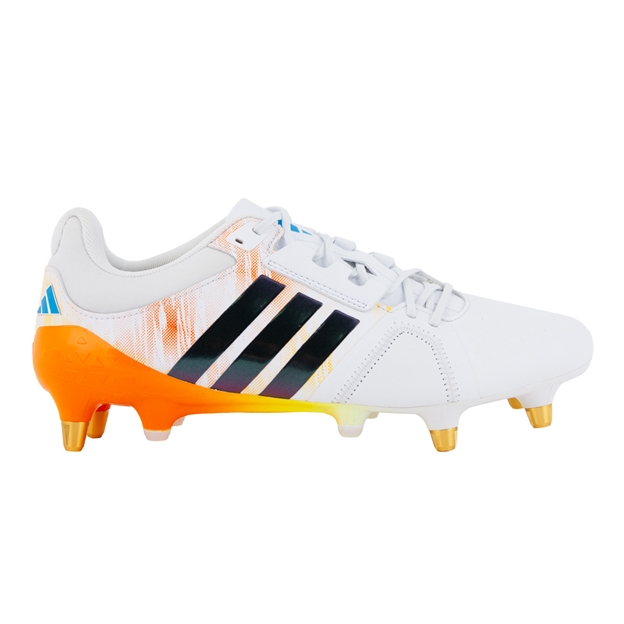 adidas Adults RS15 Avaglide Soft Ground Rugby Boots White - Outstep