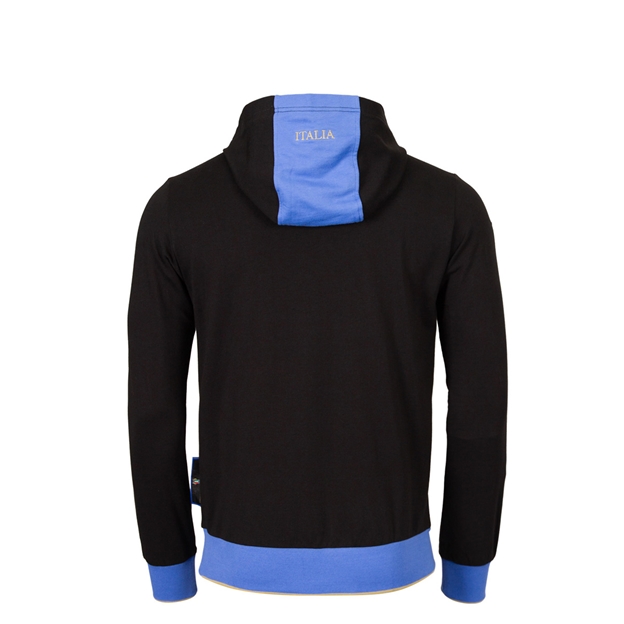 Italy Kids Supporters Cotton Hoody 25/26 Black - Back
