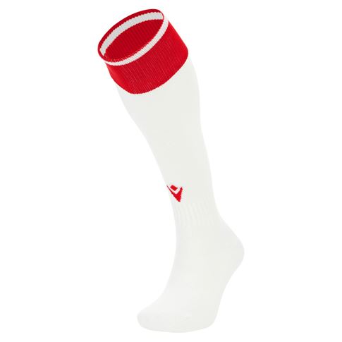 Wales Junior Home Socks 25/26 White - Front Wales Junior Home Socks 25/26 White - Front