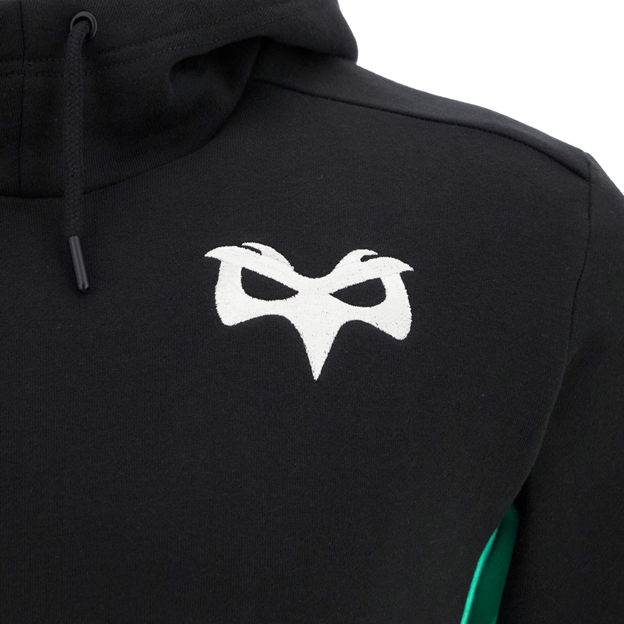 Ospreys Mens Travel Hoodie 25/26 Black - Badge