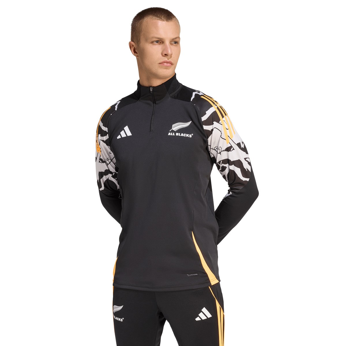 All Blacks Marvel Adults Quarter Zip Training Top 25/26 - Black