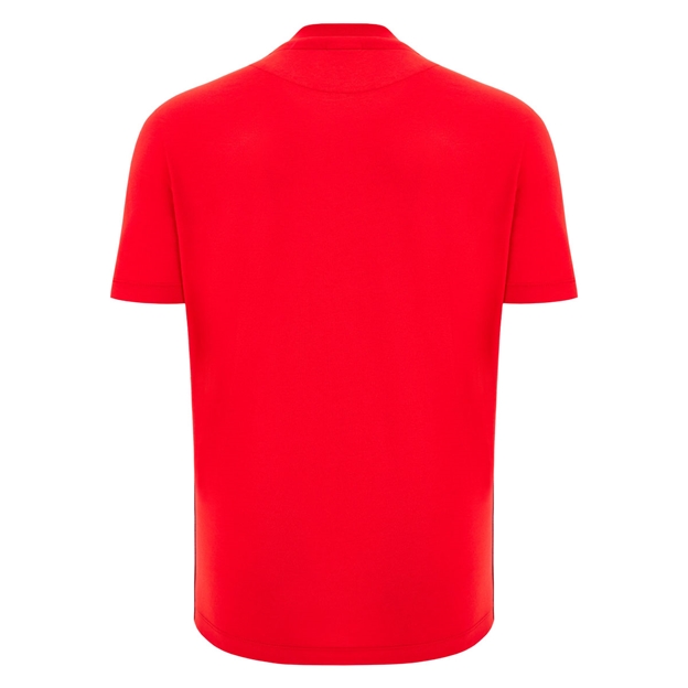 Wales Mens Travel Cotton T-Shirt 25/26 Red - Back