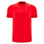 Wales Mens Travel Cotton T-Shirt 25/26 Red - Front 