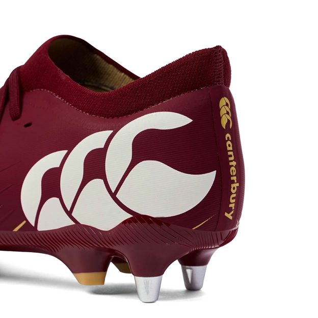 Canterbury Adults Speed Falcon Pro SG Rugby Boots Red - Heel