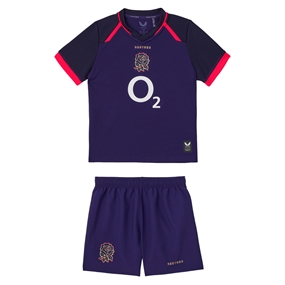 England Infants Away Rugby Kit 26/27 Maritime Blue - Front View