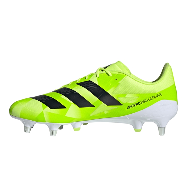 adidas Adults Adizero RS15 Ultimate Soft Ground Rugby Boots Yellow - Instep