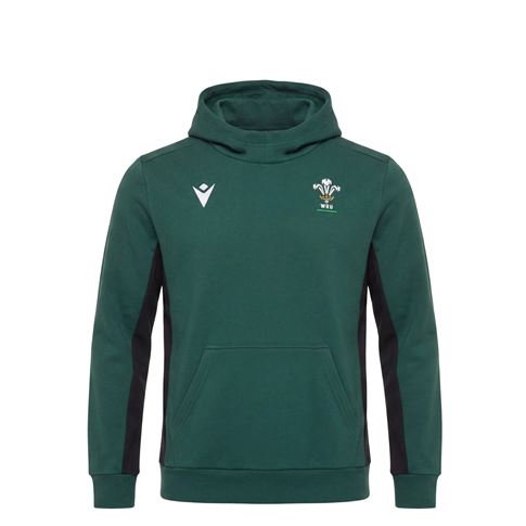 Wales Kids Travel Hoodie 26/27 Green - Front View