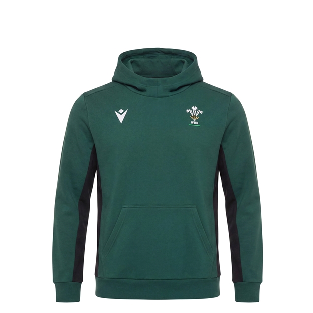 Wales Kids Travel Hoodie 26/27 Green - Front View