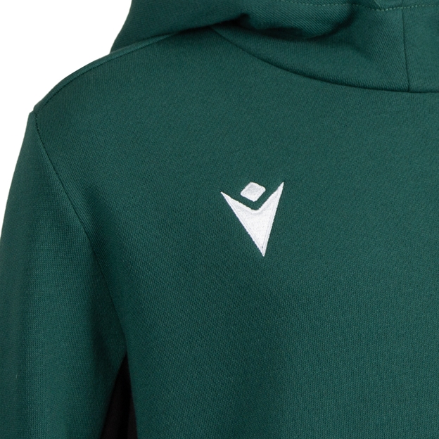 Wales Kids Travel Hoodie 26/27 Green - Macron Close-up