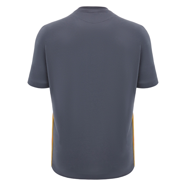 Wales Mens Travel Cotton T-Shirt - Grey 2025 - Back