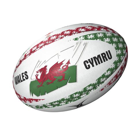 Gilbert Wales 'Land of My Fathers' Rugby Ball - Front Gilbert Wales 'Land of My Fathers' Rugby Ball - Front