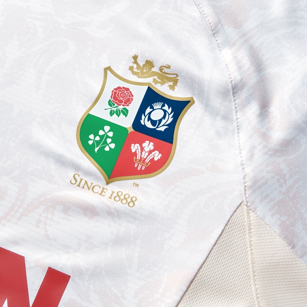 British and Irish Lions Mens Super Light Training T-Shirt Cream - Crest