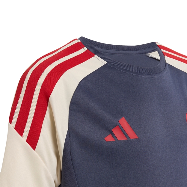 France Kids Performance T-Shirt 26/27 Shadow Navy - Adidas Logo Close-up