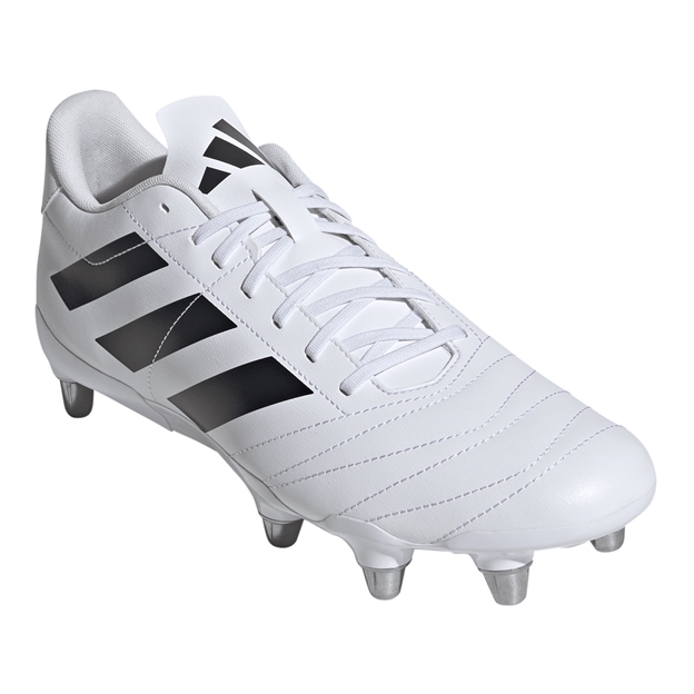 adidas Adults Kakari Soft Ground Rugby Boots White - Front