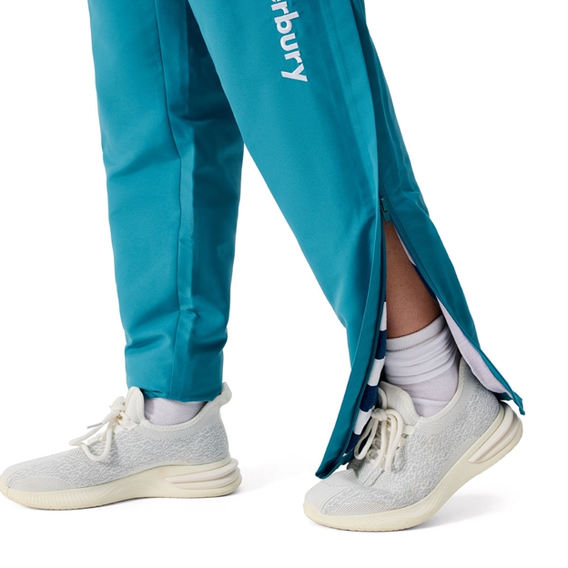 Canterbury Womens Uglies Stadium Training Pants Storm Blue - Full Leg Zipper Close-up