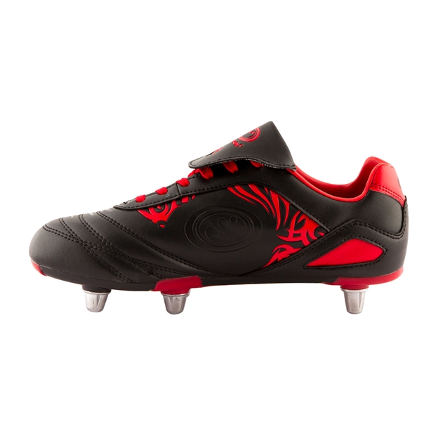 optimum razor kids rugby boots red instep