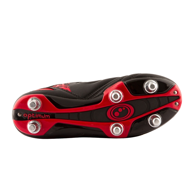 optimum razor kids rugby boots red sole