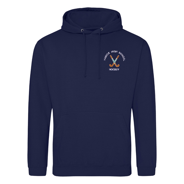 Hawick HS Hockey Hoodie Navy - Front