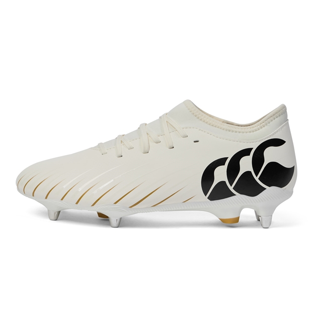 Canterbury Adults Speed Falcon Team Soft Ground Rugby Boots White - Outstep