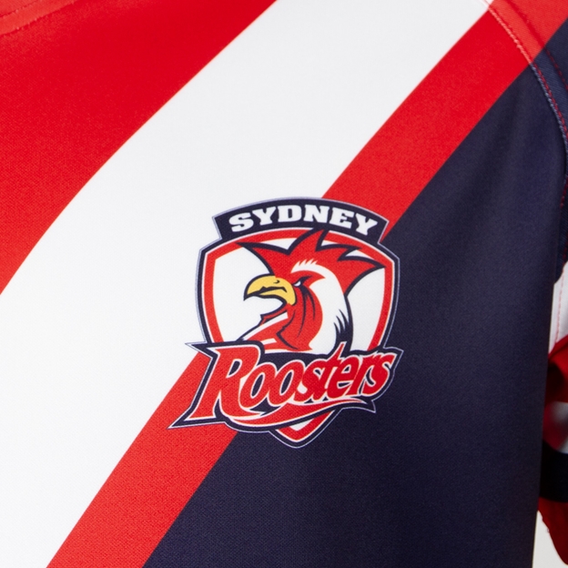 Sydney Roosters Kids Supporters Shirt 2026 Navy - Roosters Logo Close-up