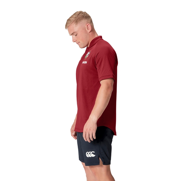 British and Irish Lions Mens Polo Shirt Red - Model Side