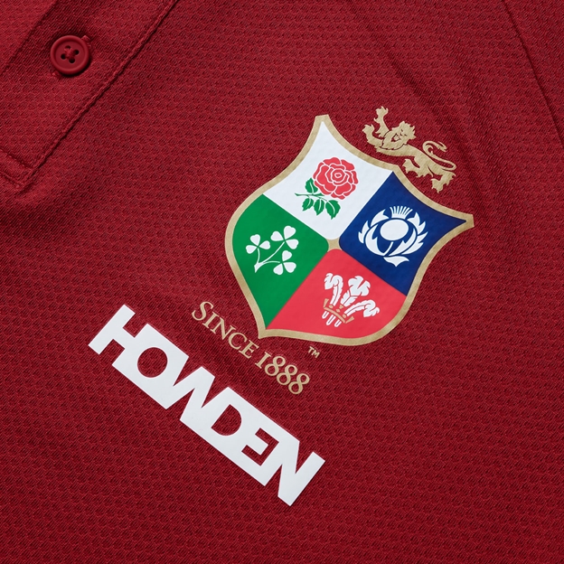 British and Irish Lions Mens Polo Shirt Red - Crest