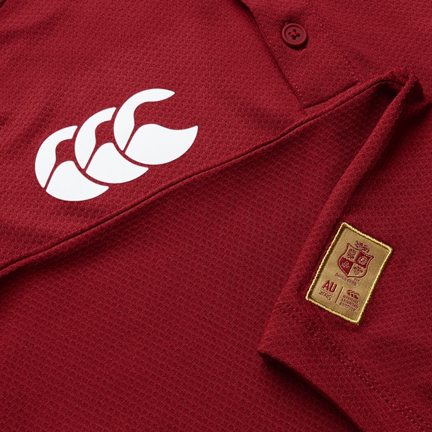 British and Irish Lions Mens Polo Shirt Red - Canterbury