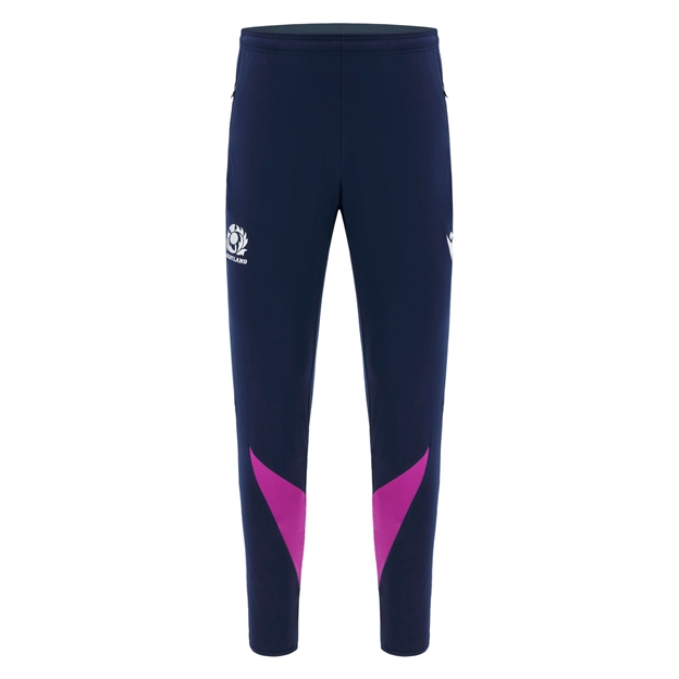 Scotland Mens Training Fitted Track Pants 25/26 Navy - Front