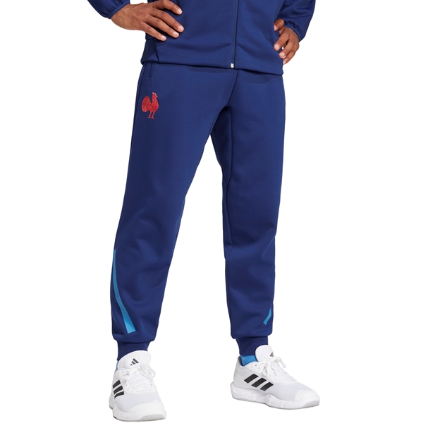 France adidas Mens Travel Pant - Dark Blue 2024 - Model Front