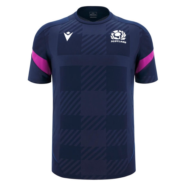 Scotland Mens Training Shirt 25/26 Navy - Front