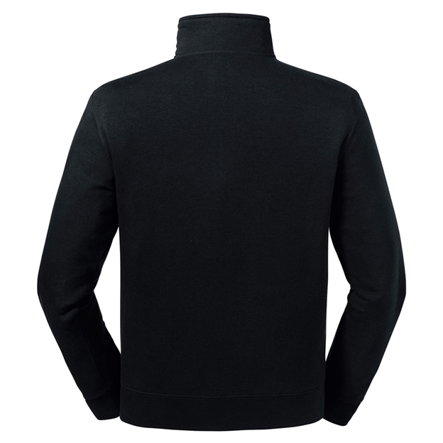 St Ronans Silver Band Adults 1/4 Zip Top Black - Back View