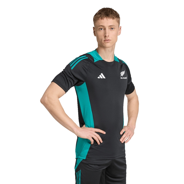 All Blacks Mens Performance Tee 25/26 Black - Model Walking
