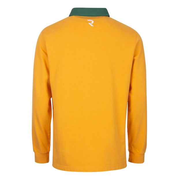 Rugby 1823 Mens Rugby Shirt Long Sleeve Gold - Back View