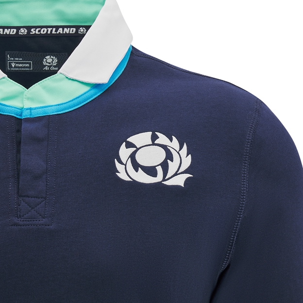 Scotland Mens Home Cotton Rugby Shirt - Short Sleeve - 24/25