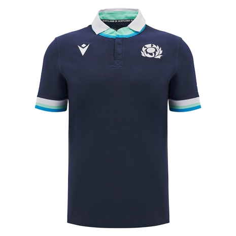 Scotland Mens Home Cotton Rugby Shirt - Short Sleeve - 24/25