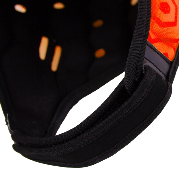 Rhino Adults Pro Headguard Orange - Chin Strap Detail