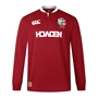 British and Irish Lions Long Sleeve Classic Rugby Shirt Red - Front 