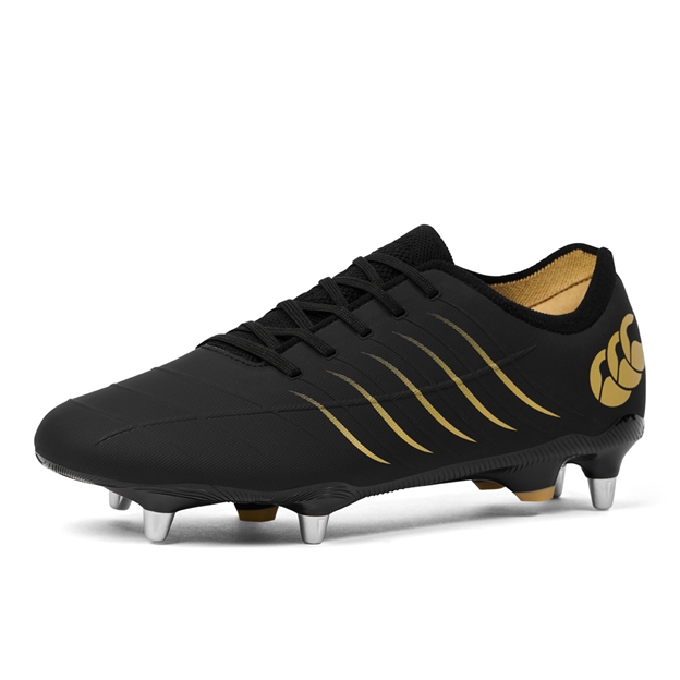 Canterbury Adults Phoenix 2.0 Pro Soft Ground Rugby Boots Black - Front