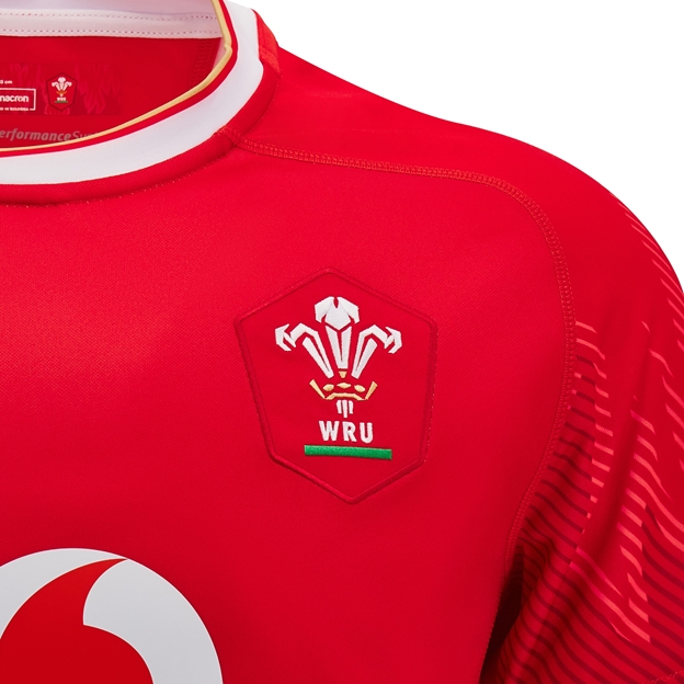 Wales Mens Poly Home Rugby Shirt - Short Sleeve 2025 - WRU