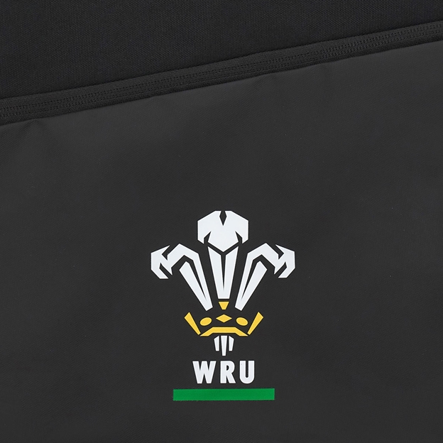Wales Adults Gym Bag 26/27 Black - WRU Logo Close-up
